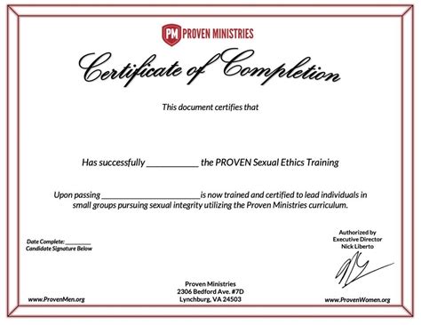 sexual ethics training and certification course proven men