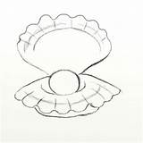 Clam Draw Drawing Giant Shell Feltmagnet Drawings Pearl Clams Drawn Step Opened Getdrawings Doodles sketch template