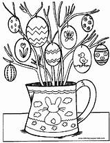 Coloring Easter Pages Color Printable Kids Holiday Egg Sheets Tree Gif Printables Drawings Kleurplaat Eggs Sheet Book Found Cute sketch template