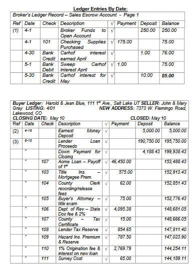 tenant ledger templates