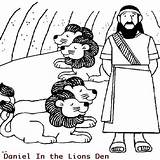 Daniel Den Lions Coloring Pages Lion Darius King Bible Kids Color Netart Printable Release sketch template