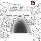 Tunnel Tunel Drawing Abandoned Drawings Sketches Make Choose Board Color Scary sketch template