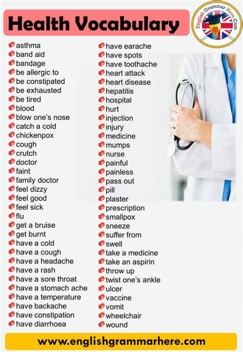 health vocabulary definition  examples english grammar