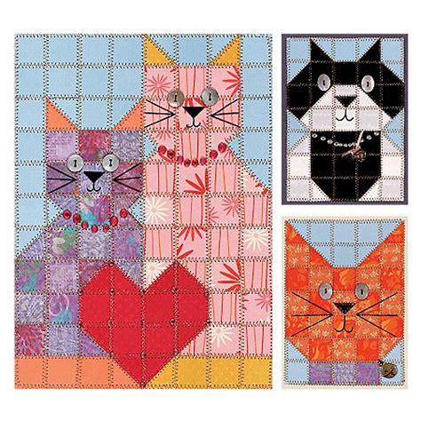 mccalls creates paper quilt pattern love cats  hsncom cat quilt