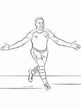 Coloring Pages Soccer Player Players Printable Color Boys Getdrawings Getcolorings sketch template