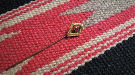 Antique 10k Gold Stickpin With Ruby Vintage Gold Stick Pin Etsy Hat