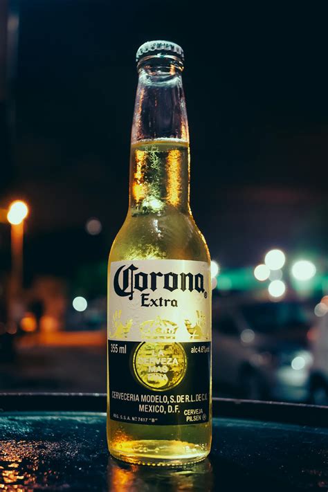 corona extra beer bottle  stock photo