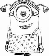 Minion Coloring Pages Easy Minions Girl Drawing Evil Birthday Girls Happy Kids Clipart Color Little Awesome Wecoloringpage School Collection Colorings sketch template