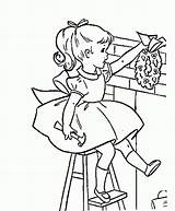 Coloring Pages Christmas Girls Girl Library Clipart sketch template