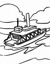 Ferry Boat Clipart Coloring Pages Ship Transportation Drawing Line Handipoints Paddle Cliparts Row Clip Vehicles Color Print Boats Getdrawings Clipartmag sketch template