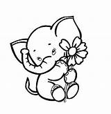 Elephant Cute Coloring Pages Baby Drawing Draw Stencil Dumbo Want So Elefant He Drawings Tattoo Elephants Embroidery Printable Outline Svg sketch template
