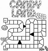 Candyland Coloring Game Pages Board Printable Games Kids Monopoly Candy Land Color Hunger Colouring Clipart Drawing Word Search Sheets Printables sketch template