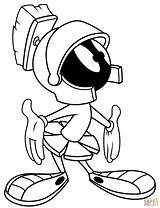 Marvin Martian Coloring Pages Looney Tunes Cartoon Drawing Mars Printable Clipart Characters Outline Le Sheets Pepe Cartoons Kids Drawings Adult sketch template