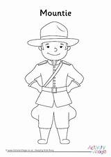 Colouring Mountie Pages Canada Become Member Log sketch template
