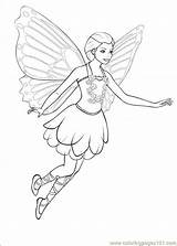 Barbie Fairy Coloring Pages Mariposa Princess Movie sketch template