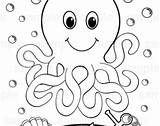 Printable Coloring Childrens Template Pdf Licorice Activity Personalized Octopus Sea Under Pages Kids Diva Rockstar Clipart sketch template