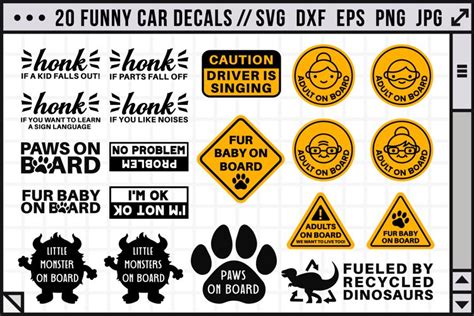 funny car decals svg  car decal svg files
