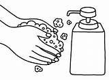 Hands Washing Coloring Hand Pages Wash Soap Drawing Printable Kids Sanitizer Para Colouring Ausmalen Liquid Lavar Color Sheets Sink Da sketch template