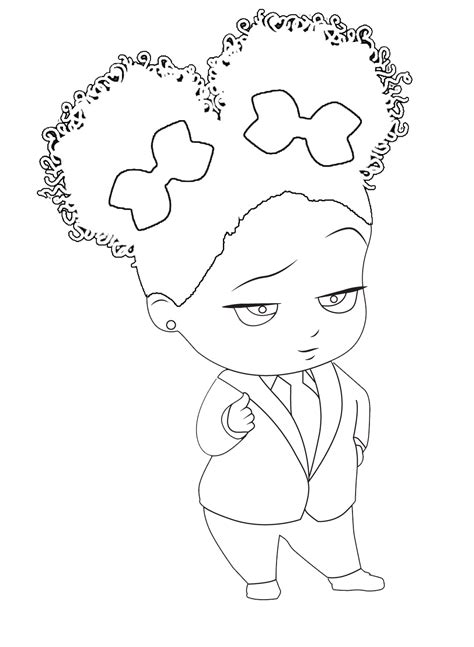 girl boss baby coloring pages  printable