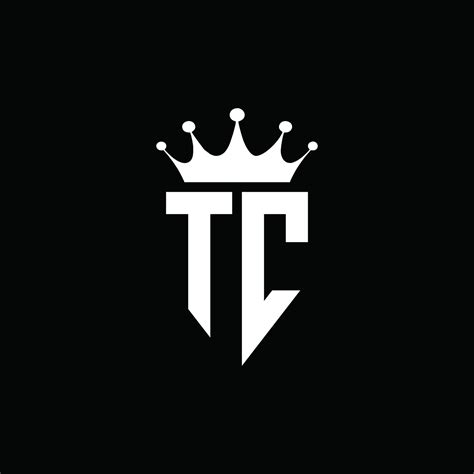 tc logo monogram emblem style  crown shape design template
