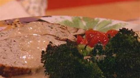 turkey meatloaf with creamy asiago gravy roasted broccoli and tomatoes
