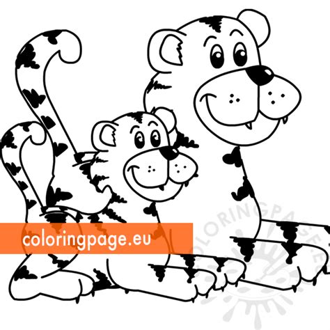tiger jungle animals coloring page