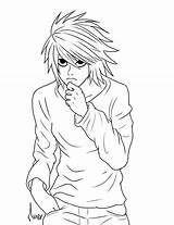 Death Note Coloring Lineart Deviantart Designlooter Drawings 45kb 780px sketch template