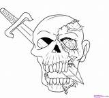 Bloody Skulls Dragoart sketch template