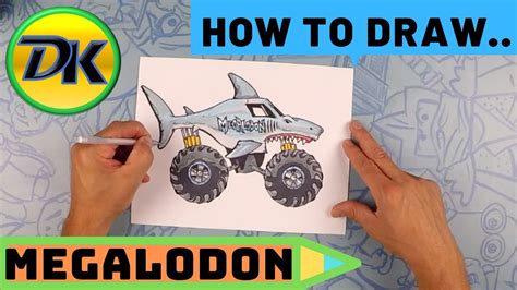 megalodon monster jam coloring pages family fun color factory