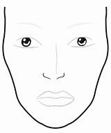 Rosto Facechart Maquiagem sketch template