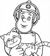 Sam Cat Fireman Coloring Nickelodeon Pages Birthday Colouring Template Party sketch template
