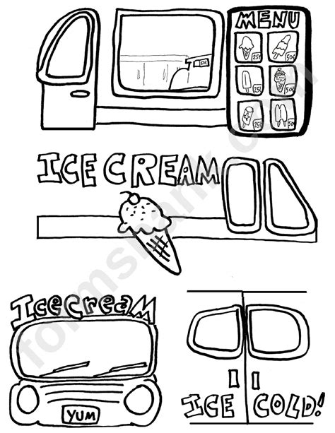 ice cream truck template printable