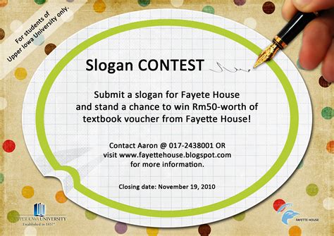 fayette house subang jaya slogan contest rules  regulations