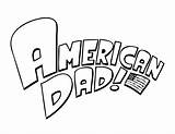 Dad American Coloring Pages Logo Colouring Steve Cartoon Printable Visit Smith Haley Adult Popular sketch template