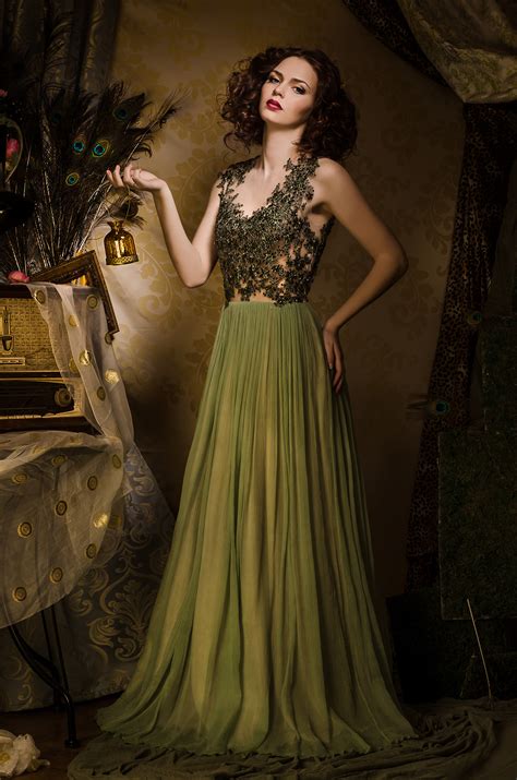 Glamour Fairy Tales The Green Dress On Behance