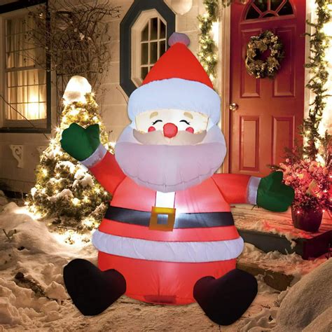 goosh  ft christmas inflatable santa claus led lights indoor outdoor