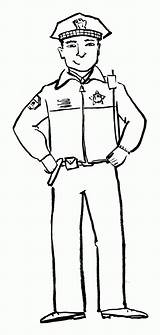 Police Drawing Coloring Officer Clipart Policeman Clip Pages Draw Uniform Kids Printable Cop Sketch Cliparts Man Cartoon Officers Sheets Library sketch template