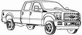 Coloring Truck Pickup Pages Ford Printable Cars F250 sketch template