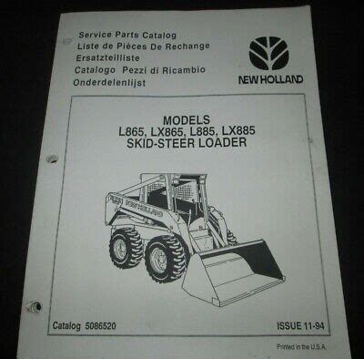 holland  lx  lx skid steer loader parts manual catalog oem ebay