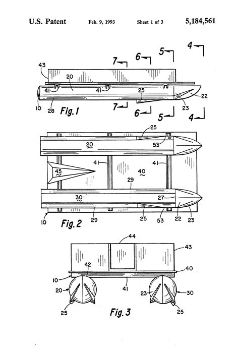 patent  planing pontoon boat google patents