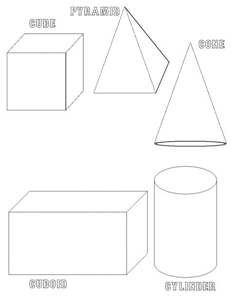 printable shapes coloring pages  kids shape coloring pages