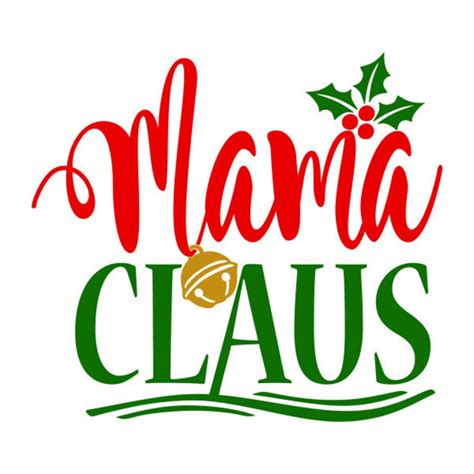 mama claus cuttable design png dxf svg and eps file for etsy