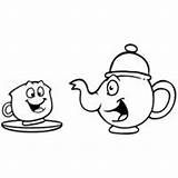Silly Tea Time Surfnetkids Coloring sketch template