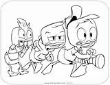 Ducktales Lena Disneyclips Dewey Louie Huey sketch template