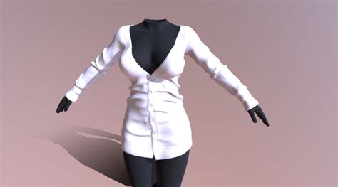 3d Asset Female Clothes 07 Cgtrader