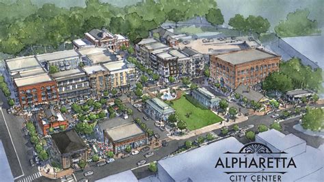 alpharetta city center breaks ground reveals  tenants atlanta