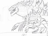Zilla Godzilla sketch template