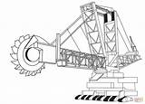 Excavator Coloring Bucket Wheel Pages Printable Construction Drawing Categories sketch template
