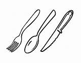 Peralatan Dapur Mewarnai Minum Alat Putih Hitam Spoon Mewarna Cutlery Sketsa Knife Terpopuler Ide Spoons sketch template