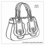 Handbag Borsa sketch template
